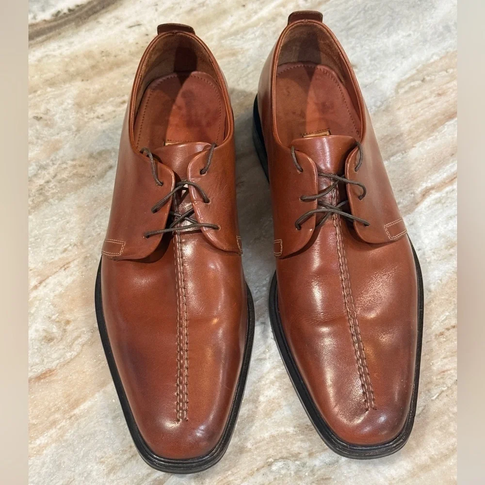 Men’s COLE HAAN Beckett II brown leather split toe derby’s- Size 13